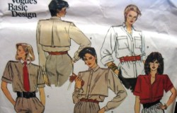 1292 VOGUE COLLAR BLOUSES, YOKE SHIELD, EPAULETS PATTERN 8-12